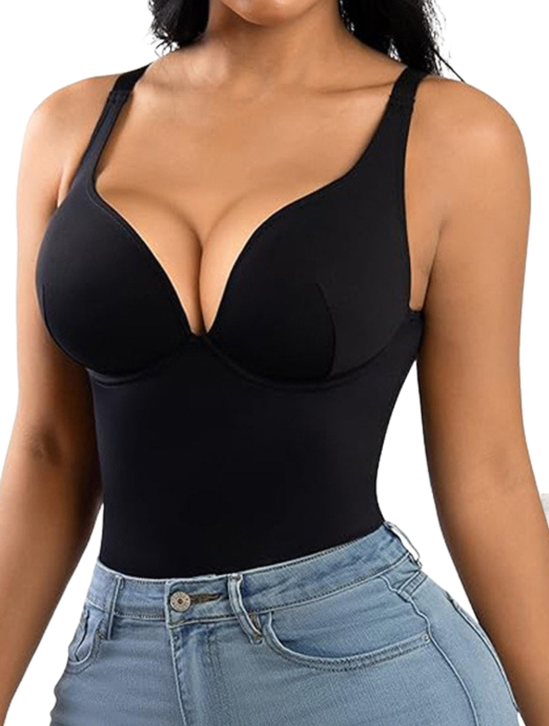 Derin dekolteli bodysuit