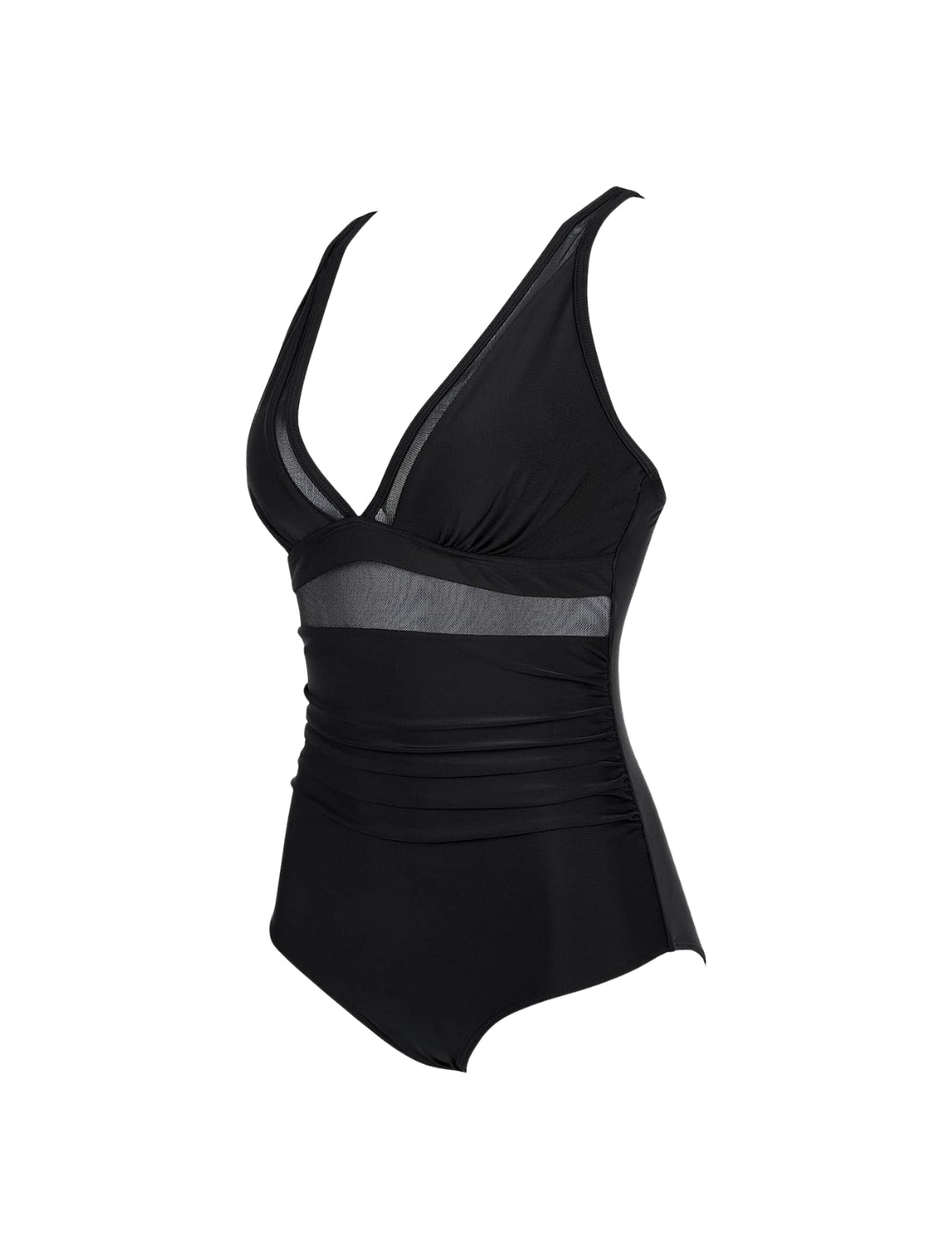 Şekillendirici V-Yaka Fileli Tulum