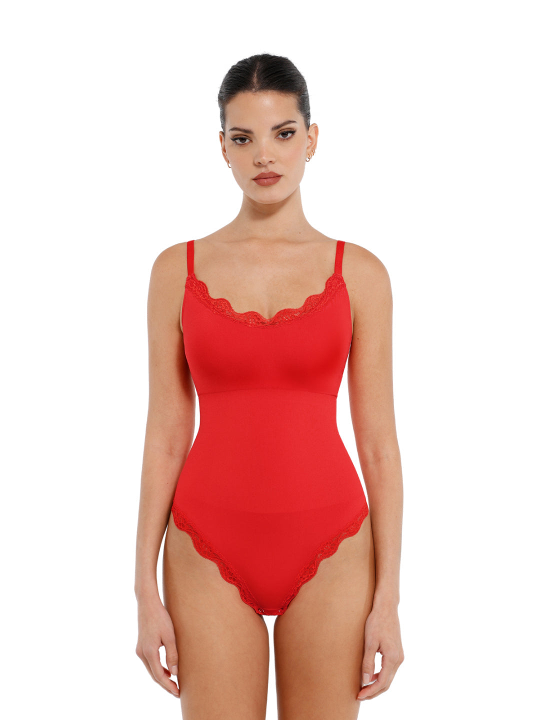 Dantel Detaylı Dikişsiz Tanga Bodysuit