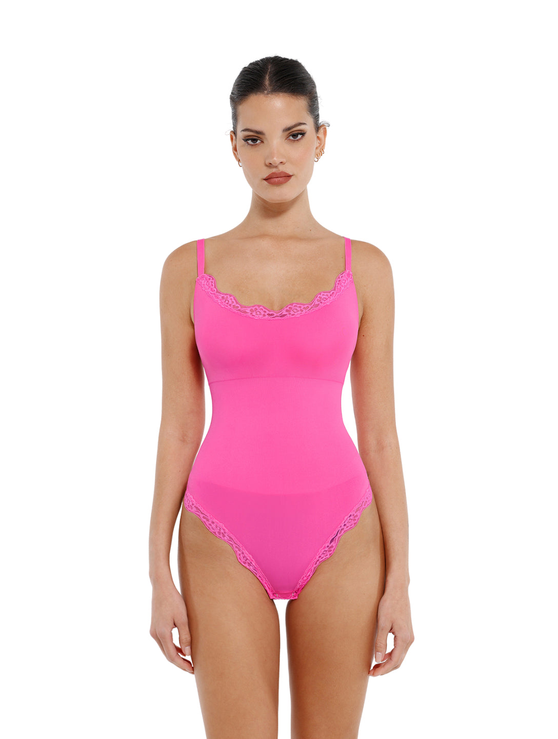 Dantel Detaylı Dikişsiz Tanga Bodysuit
